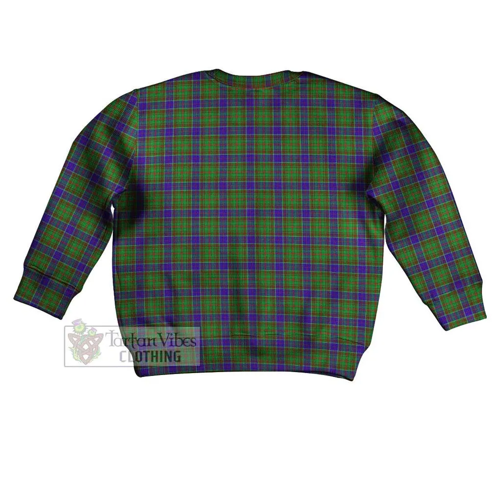 Adam Tartan Kid Ugly Sweater with Family Crest