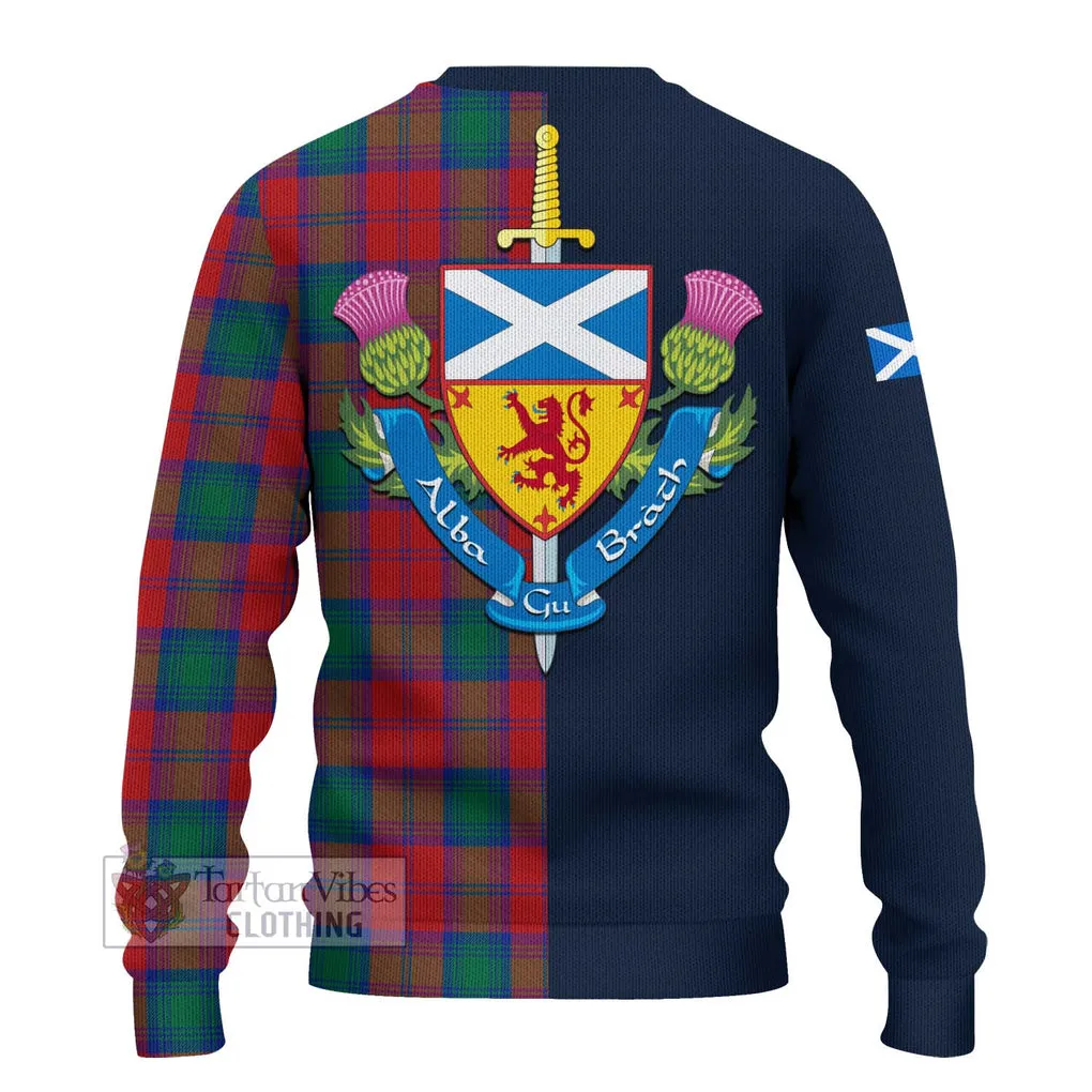 Affleck Tartan Ugly Sweater with Scottish Lion Royal Arm Half Style