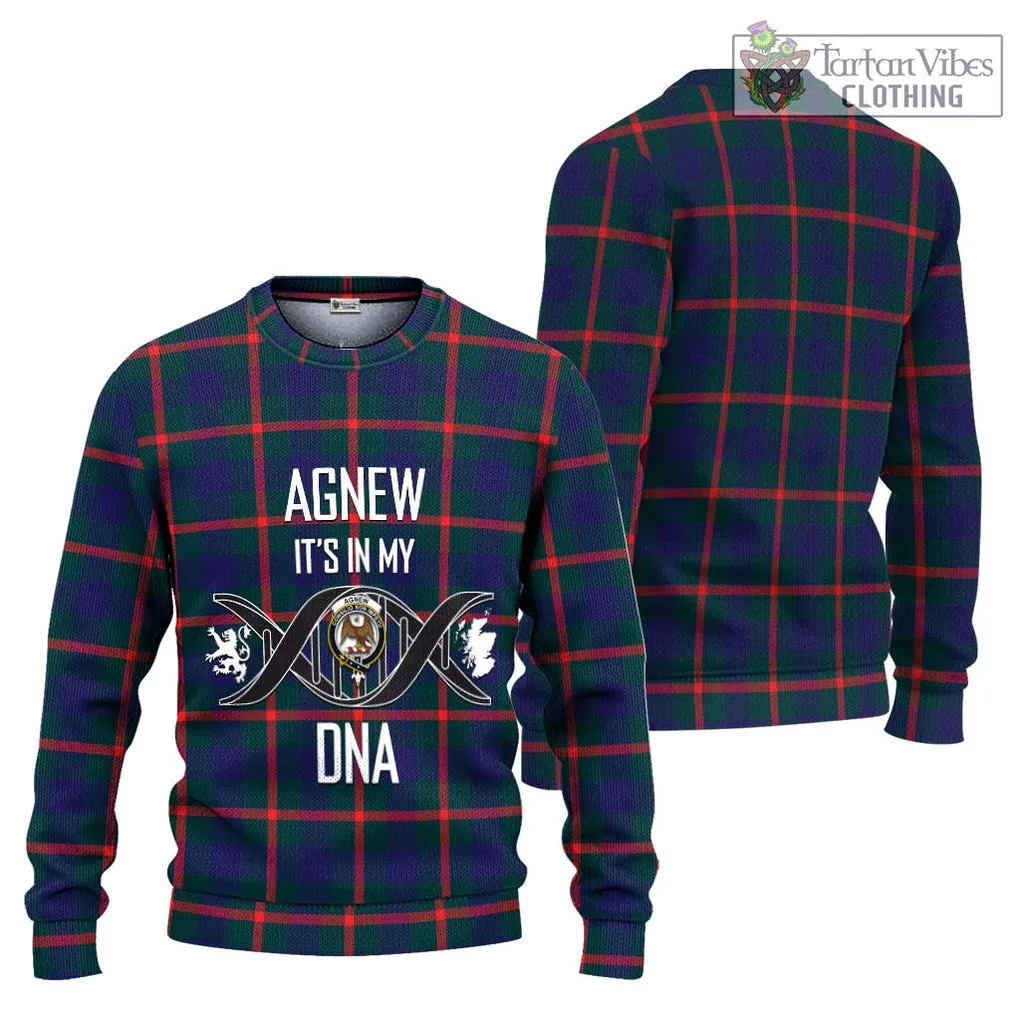 Agnew Tartan Ugly Sweater with Family Crest DNA In Me Style