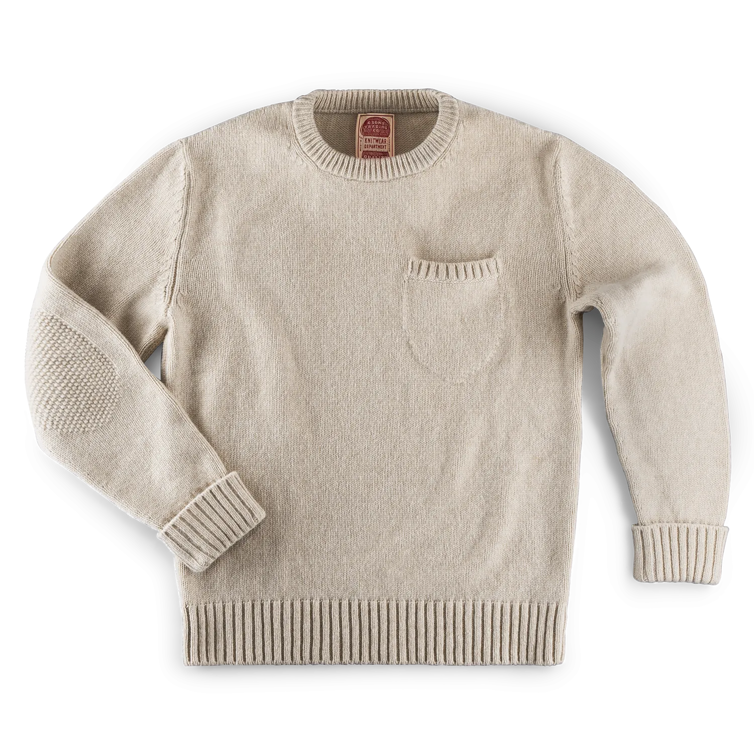 &SONS Stanley Crew Neck Oatmeal