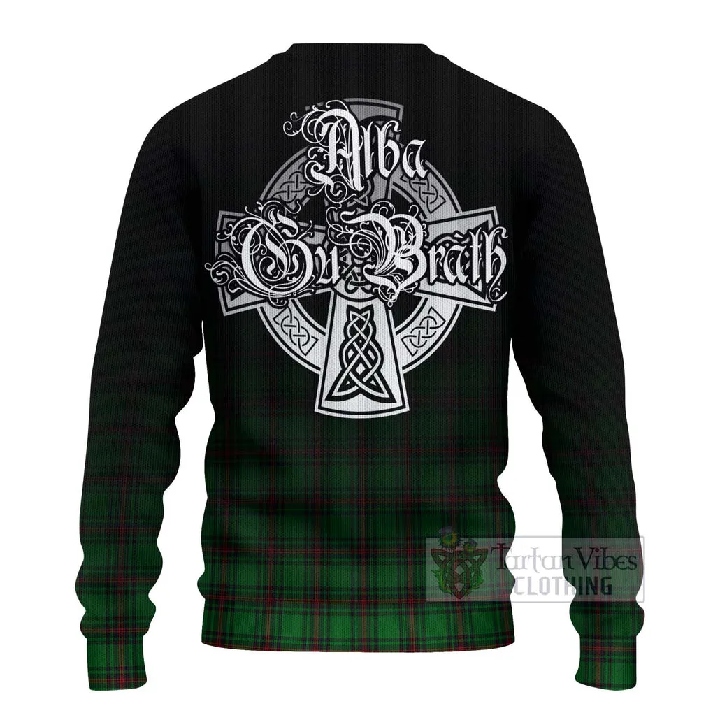 Anstruther Tartan Ugly Sweater Featuring Alba Gu Brath Family Crest Celtic Inspired