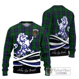 Armstrong Tartan Ugly Sweater with Alba Gu Brath Regal Lion Emblem