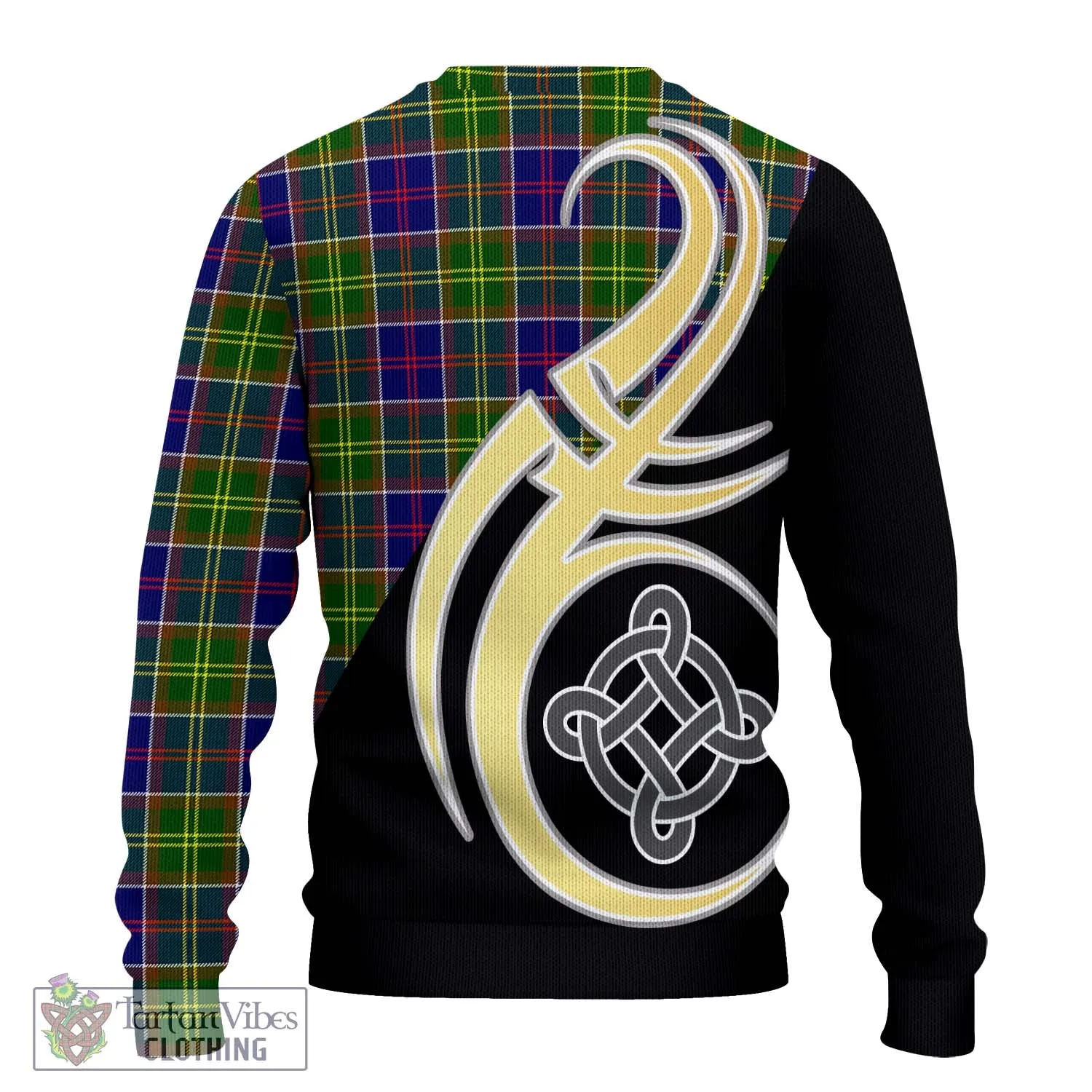 Arnott Tartan Ugly Sweater with Family Crest and Celtic Symbol Style