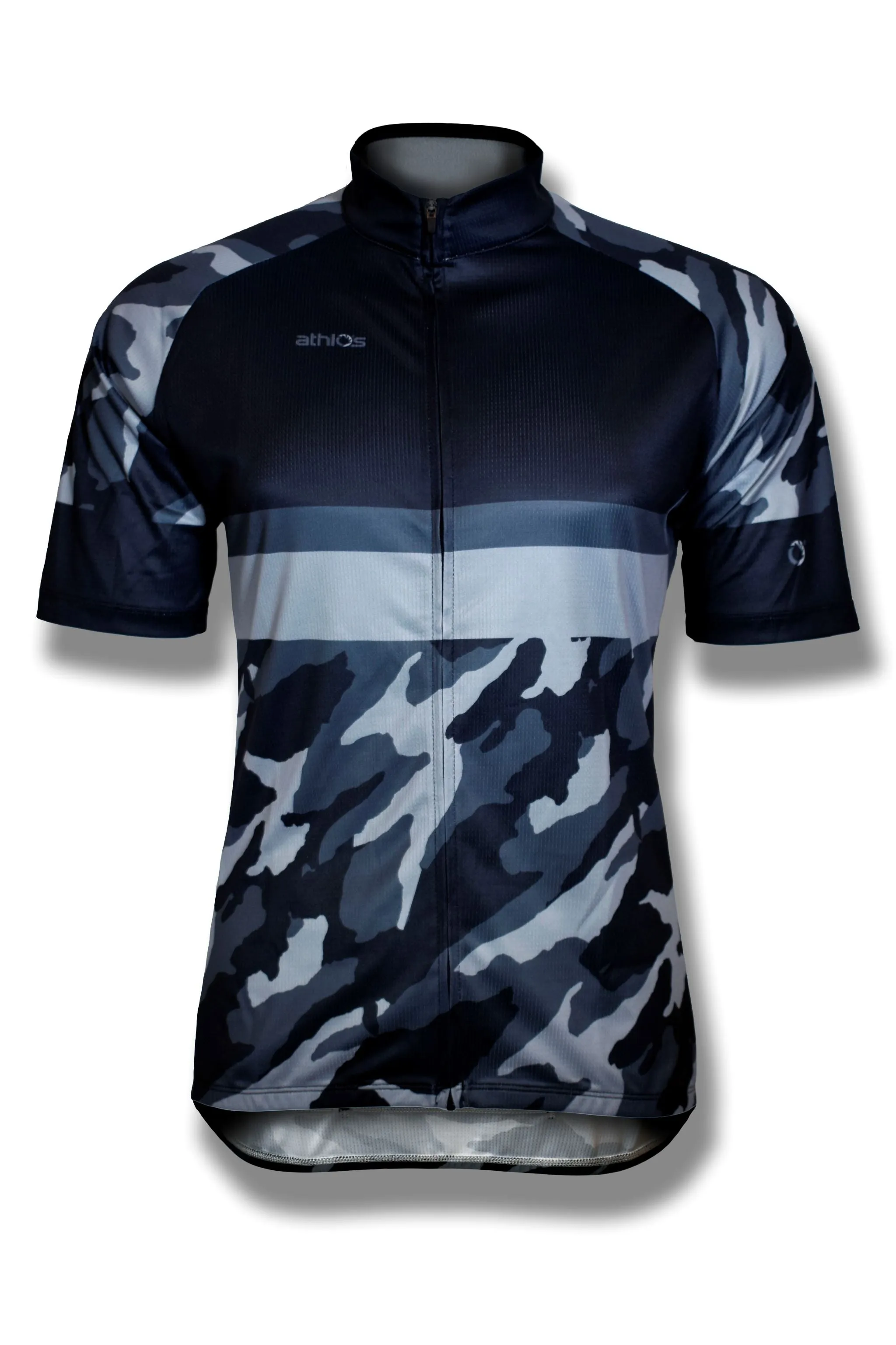 Athlos - Men's Black Camo Squad One Cycling Jersey