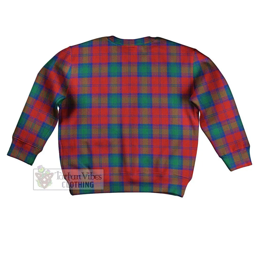 Auchinleck (Affleck) Tartan Kid Ugly Sweater with Family Crest