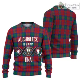 Auchinleck (Affleck) Tartan Ugly Sweater with Family Crest DNA In Me Style