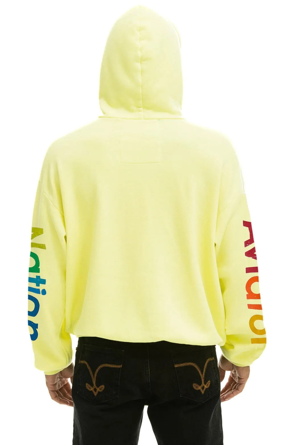 AVIATOR NATION ASPEN RELAXED PULLOVER HOODIE - NEON YELLOW