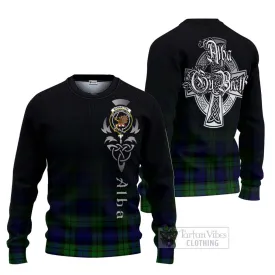 Bannatyne Tartan Ugly Sweater Featuring Alba Gu Brath Family Crest Celtic Inspired