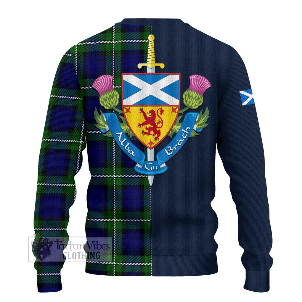 Bannerman Tartan Ugly Sweater with Scottish Lion Royal Arm Half Style