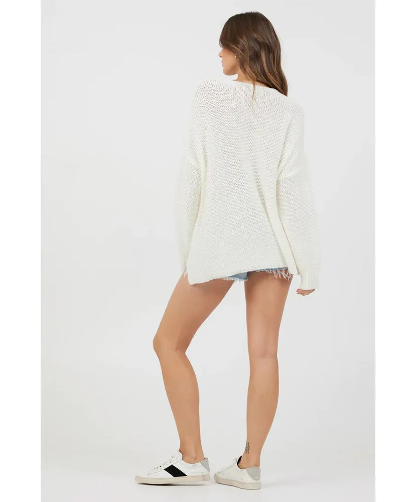 Beach Gal V-Neck Sweater