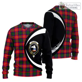 Belshes Tartan Ugly Sweater with Family Crest Circle Style