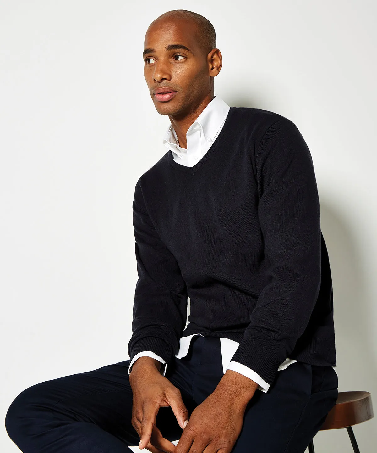 Black - Arundel v-neck sweater long sleeve (classic fit)