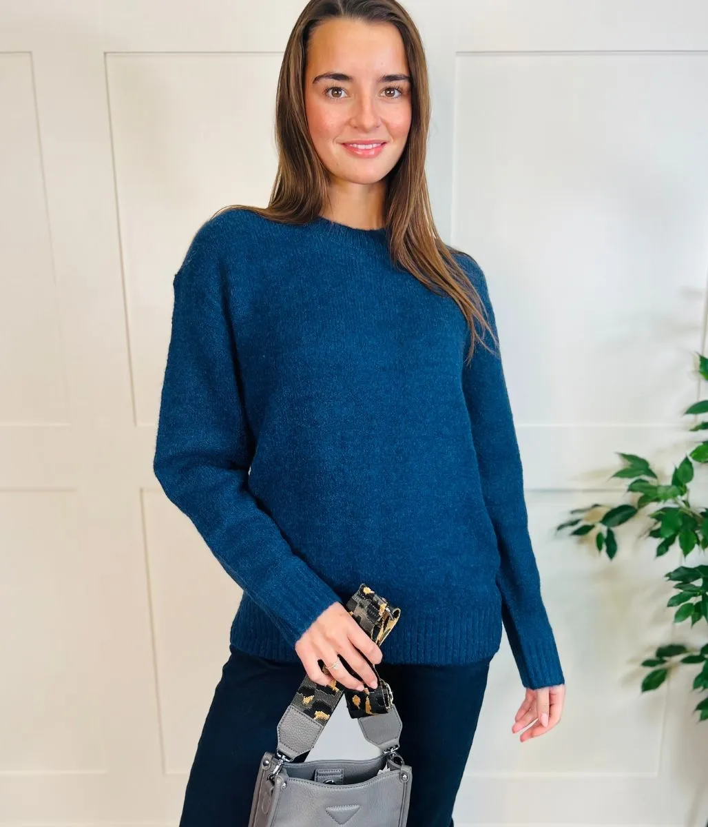 Blue Wool Blend Jumper