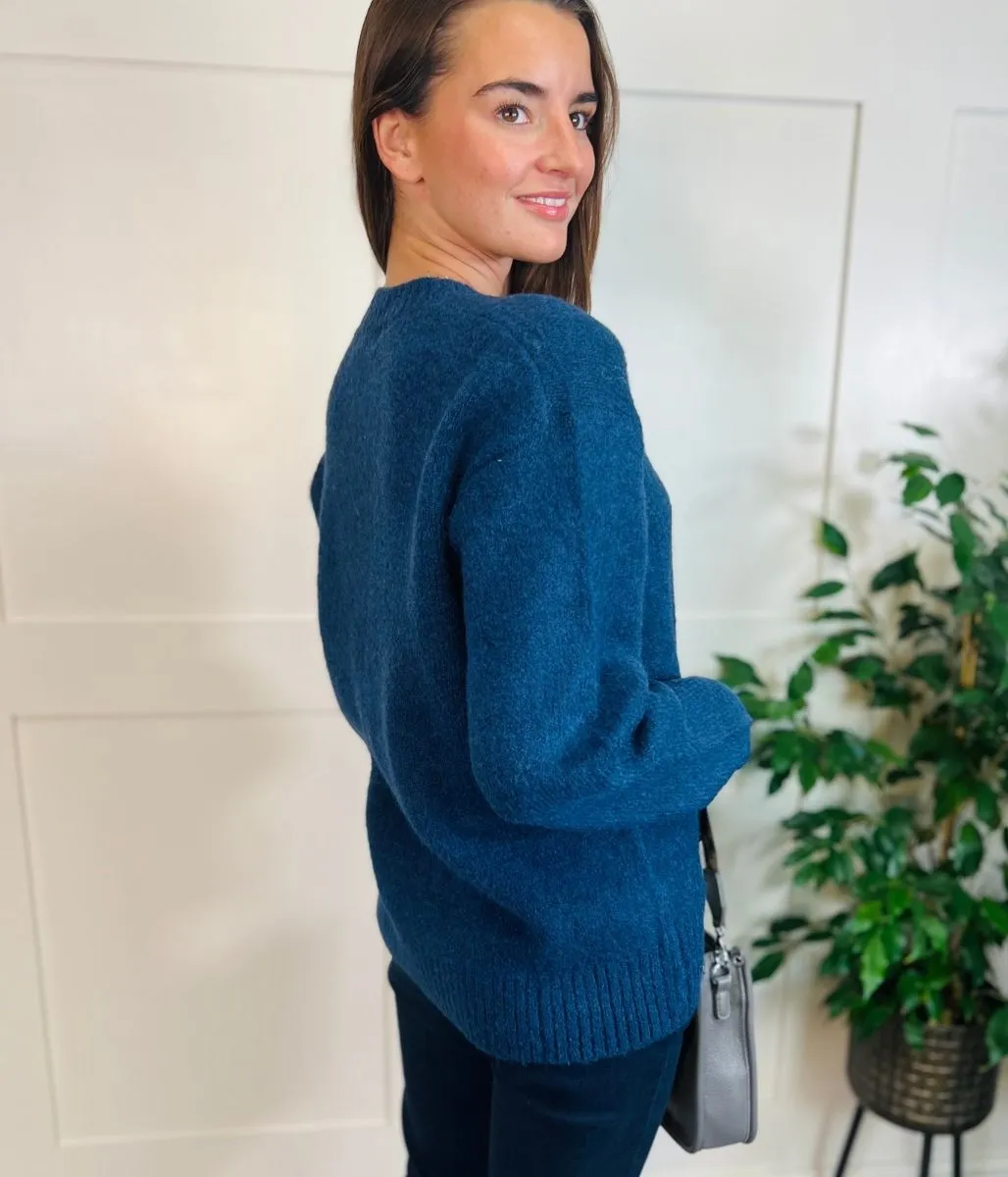 Blue Wool Blend Jumper