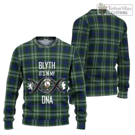 Blyth Tartan Ugly Sweater with Family Crest DNA In Me Style