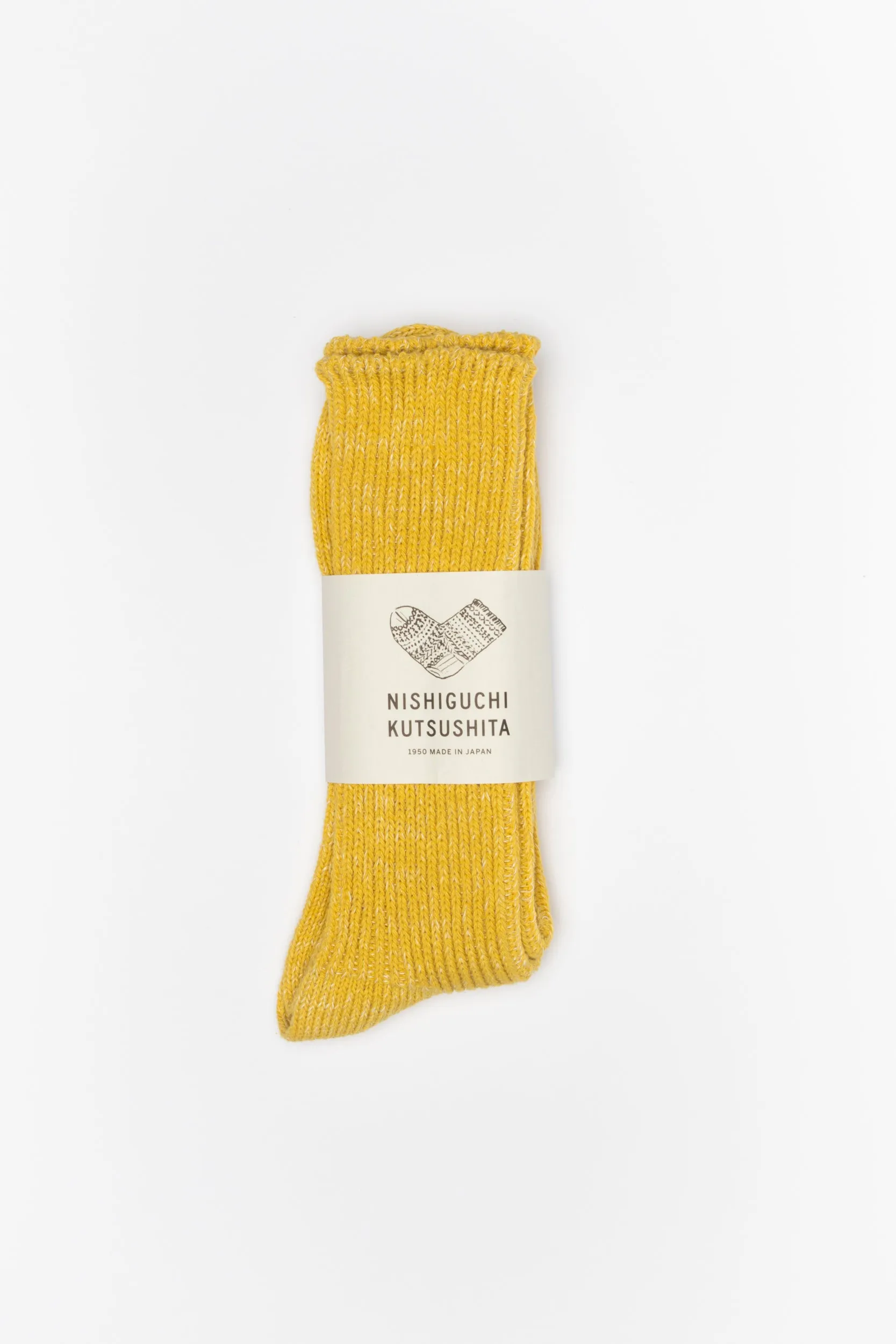 Boston Hemp/Cotton Slab Socks | Vintage Yellow