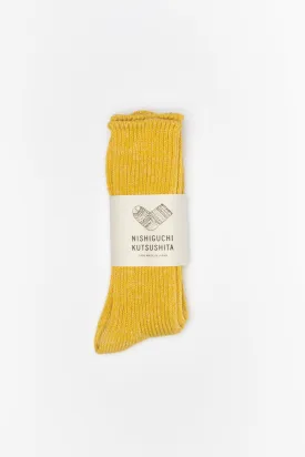 Boston Hemp/Cotton Slab Socks | Vintage Yellow