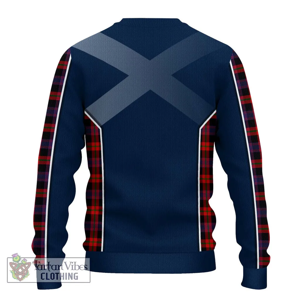 Broun Modern Tartan Ugly Sweater with Family Crest and Lion Rampant Vibes Sport Style