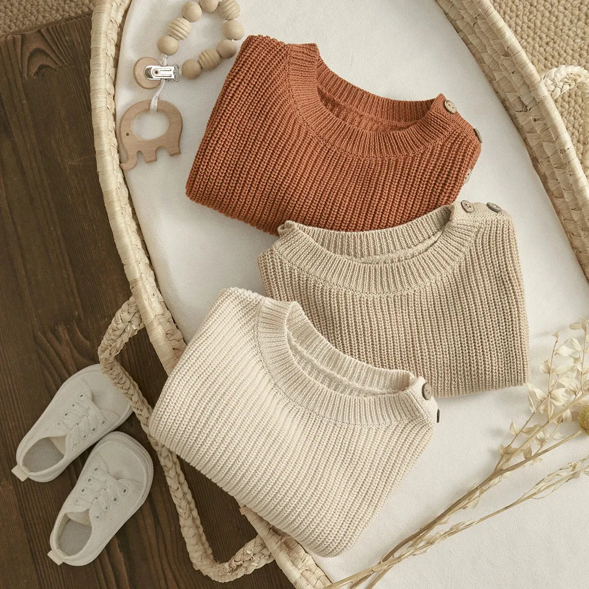 Button-Up Knit Sweater