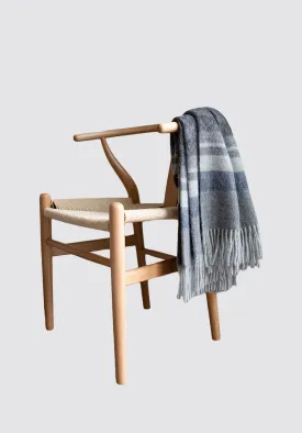 Campestre Alpaca Blend Throw | Grey/Blue