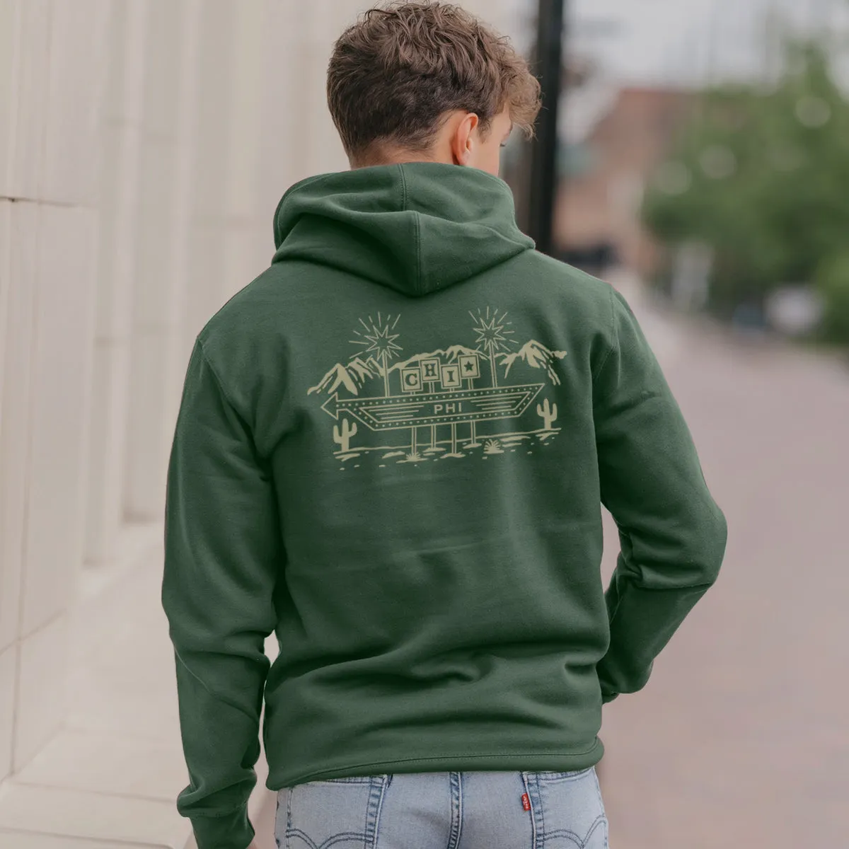 Chi Phi Western Vintage Motel Hoodie