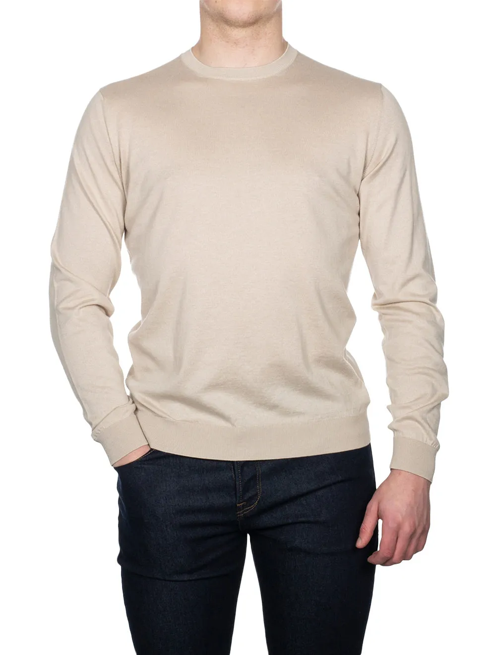 Crew Neck Knitwear Beige