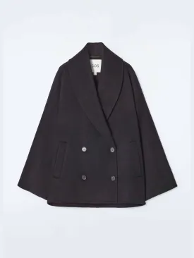 Double-faced wool peacoat