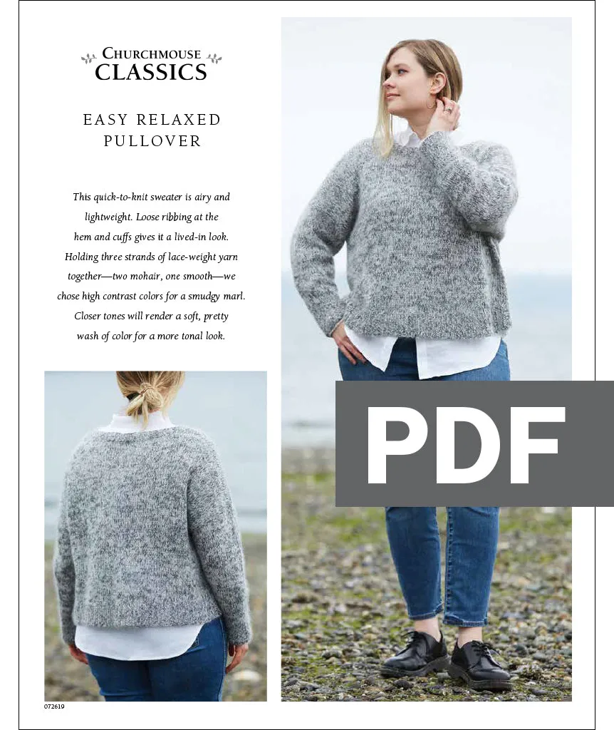 Easy Relaxed Pullover Using Rauma Alpakka Lin