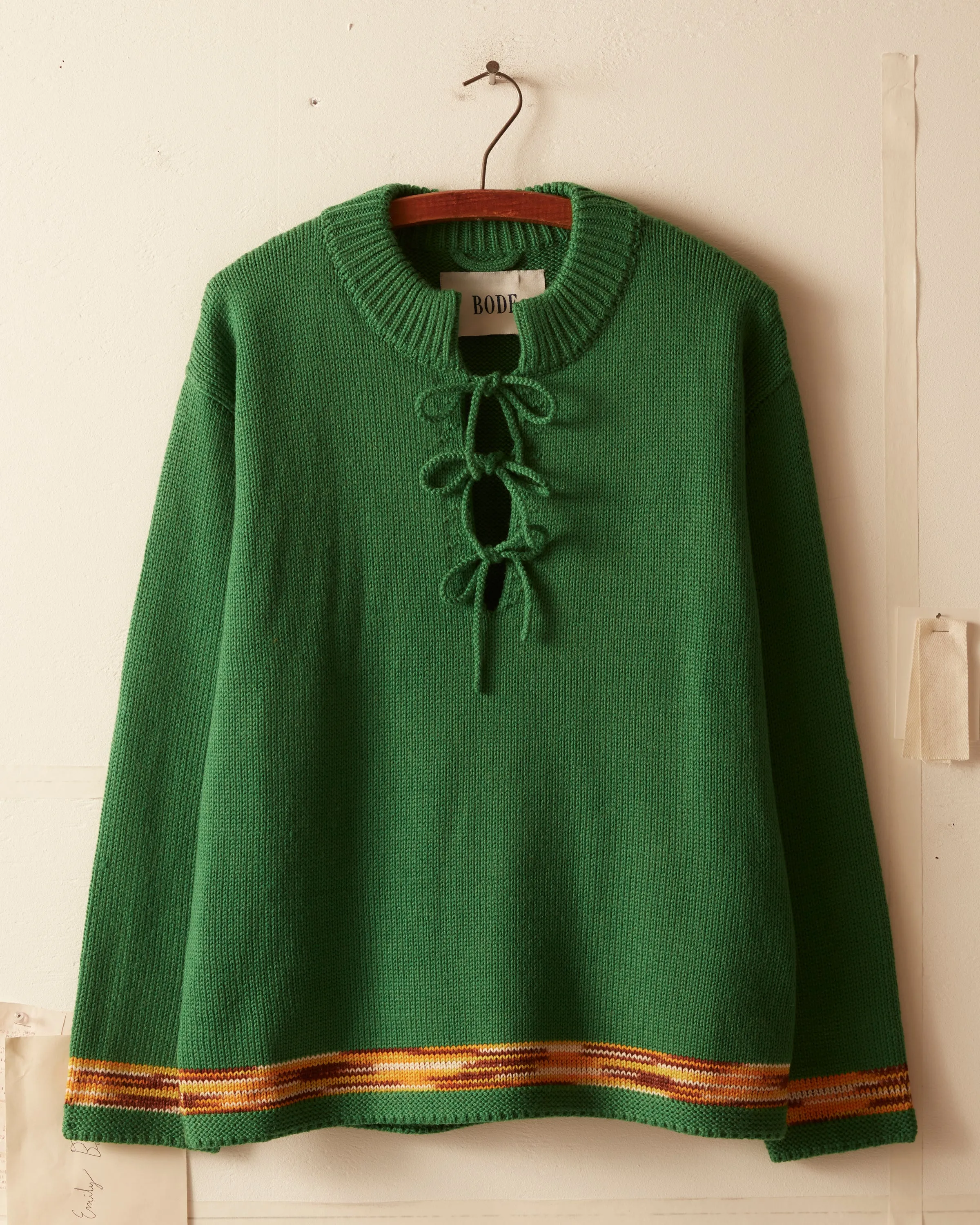 Edge Trim Pullover - Green