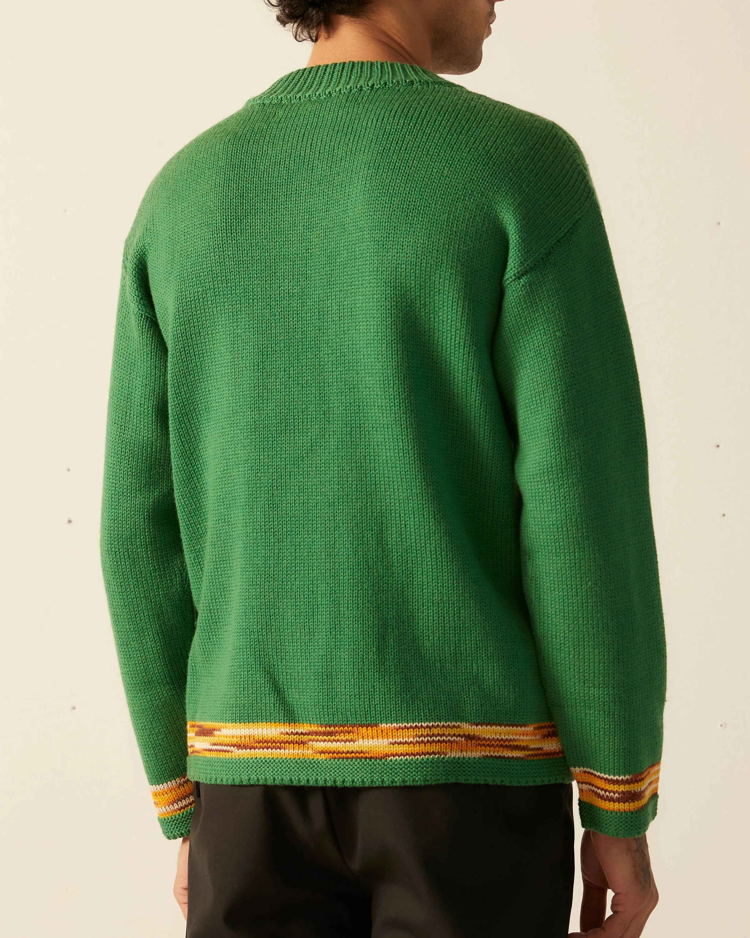 Edge Trim Pullover - Green