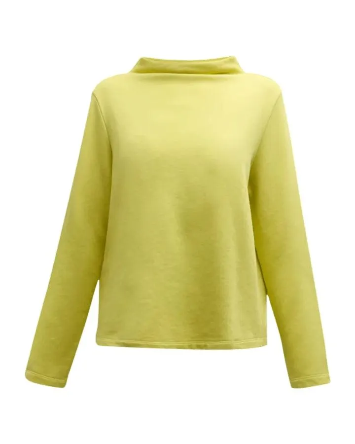 Eileen Fisher Funnel Neck Organic Cotton Pullover