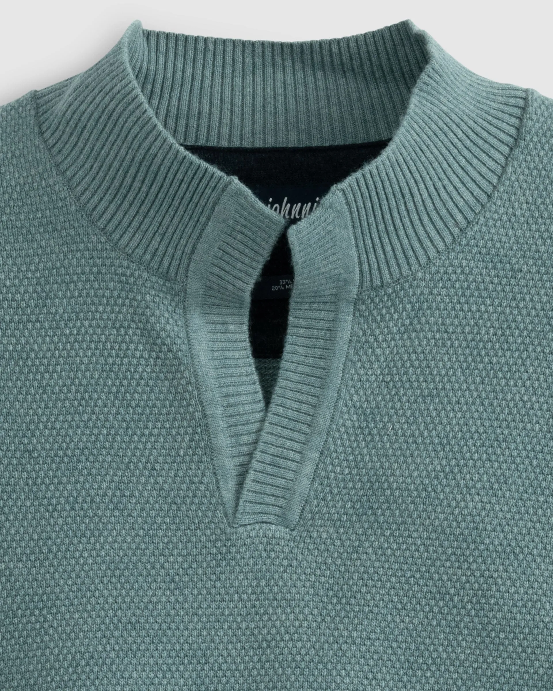 Esteban Johnny Collar Sweater in Baltic by Johnnie-O