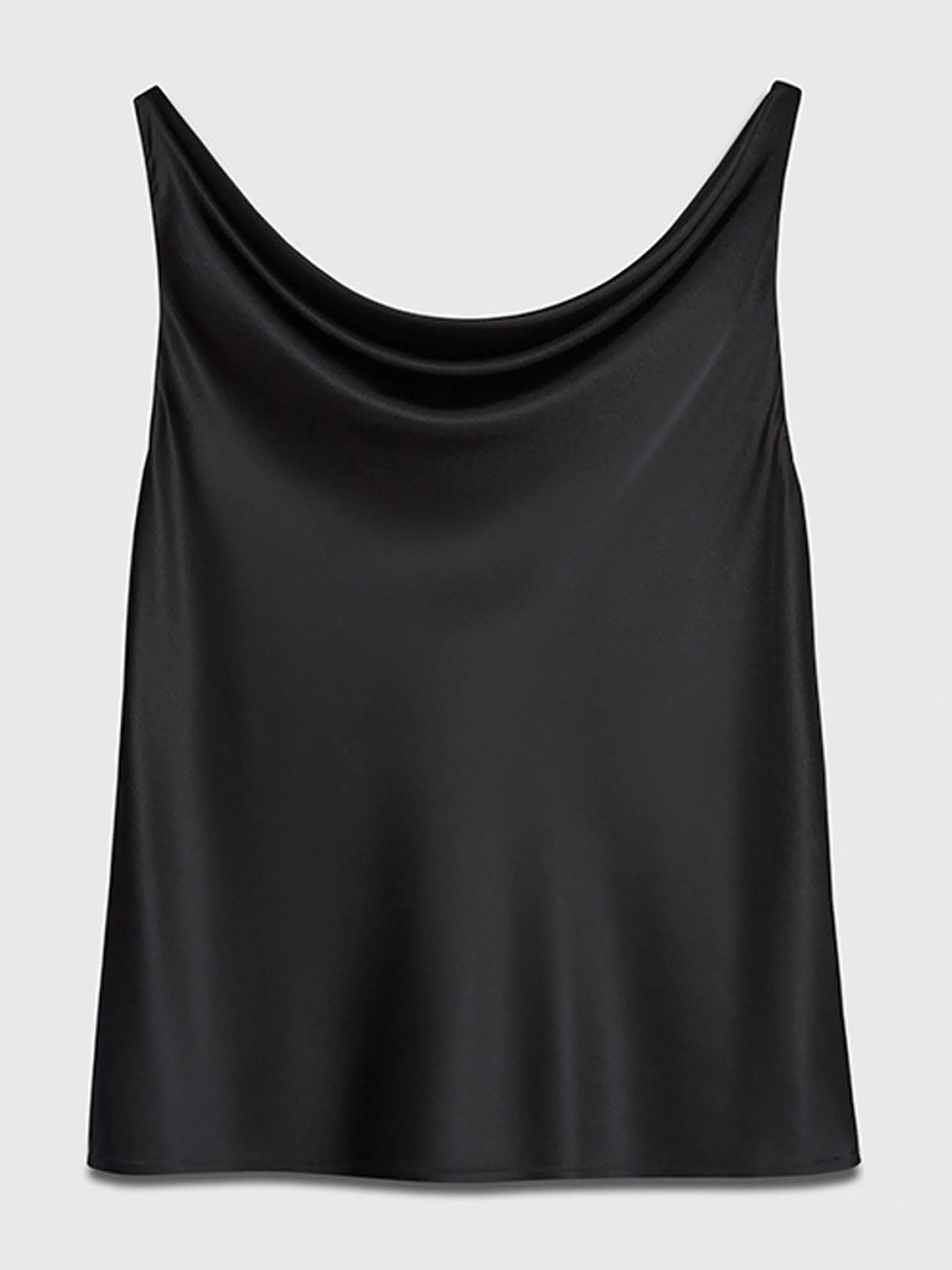 Fairfield black silk satin cami top