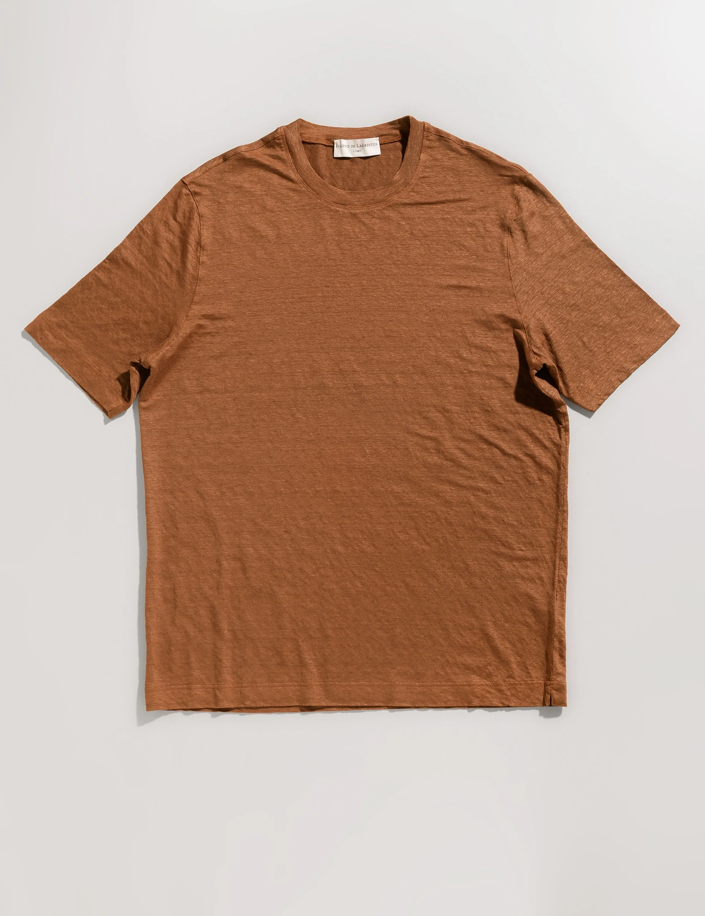 FINAL SALE: Linen Knit Tee - Rust