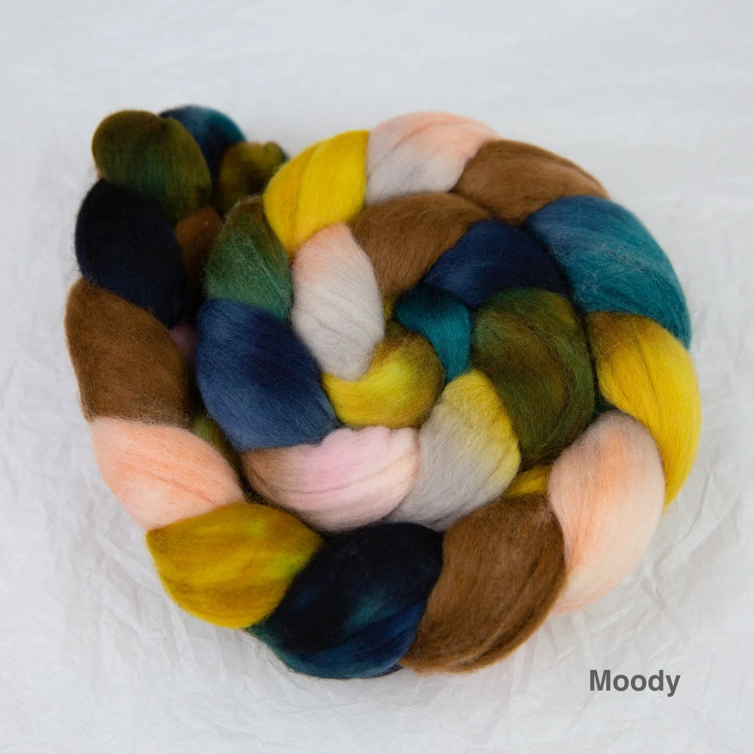 Grey Drizzle Fibers Merino Spinning Fiber