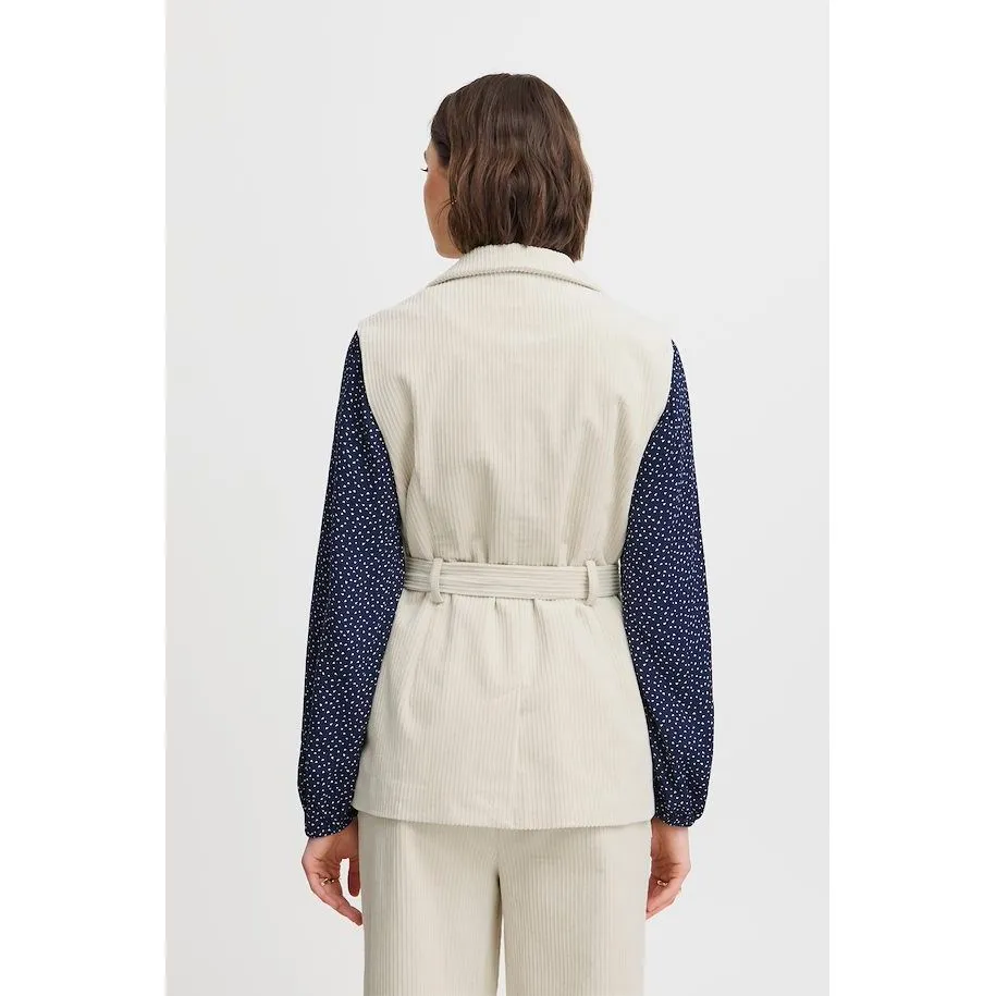 IRLESSI Cord Waistcoat Birch