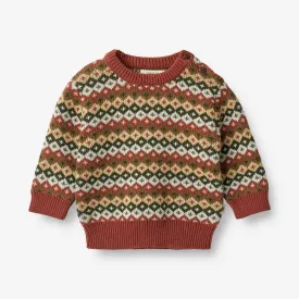 Jacquard Pullover Elias | Baby - multi red