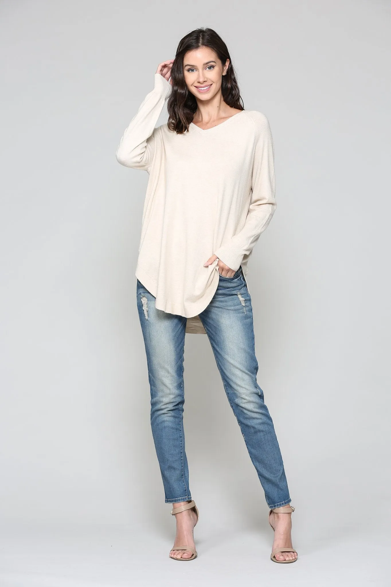 JOH Cashmere Sadie Top Cream