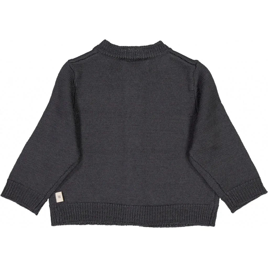 Knit Cardigan Acorn - black granite