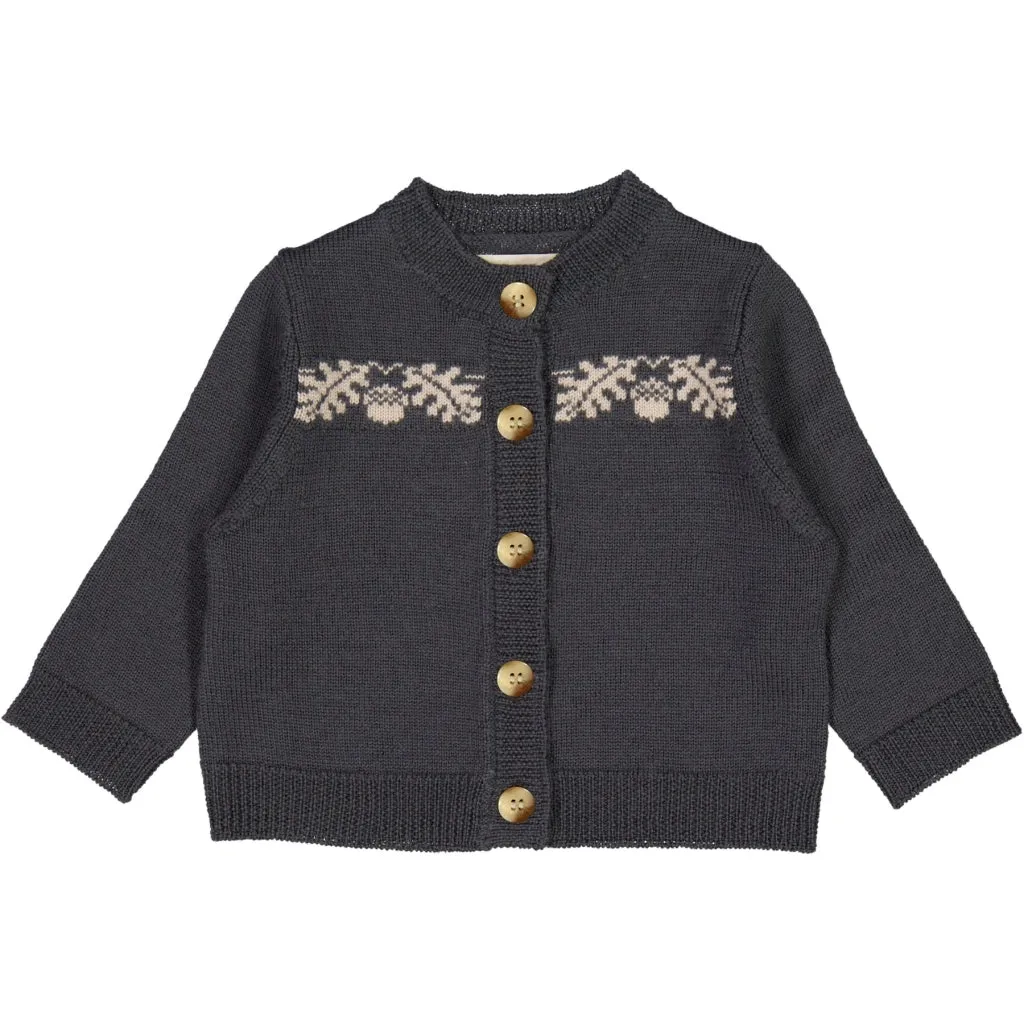 Knit Cardigan Acorn - black granite