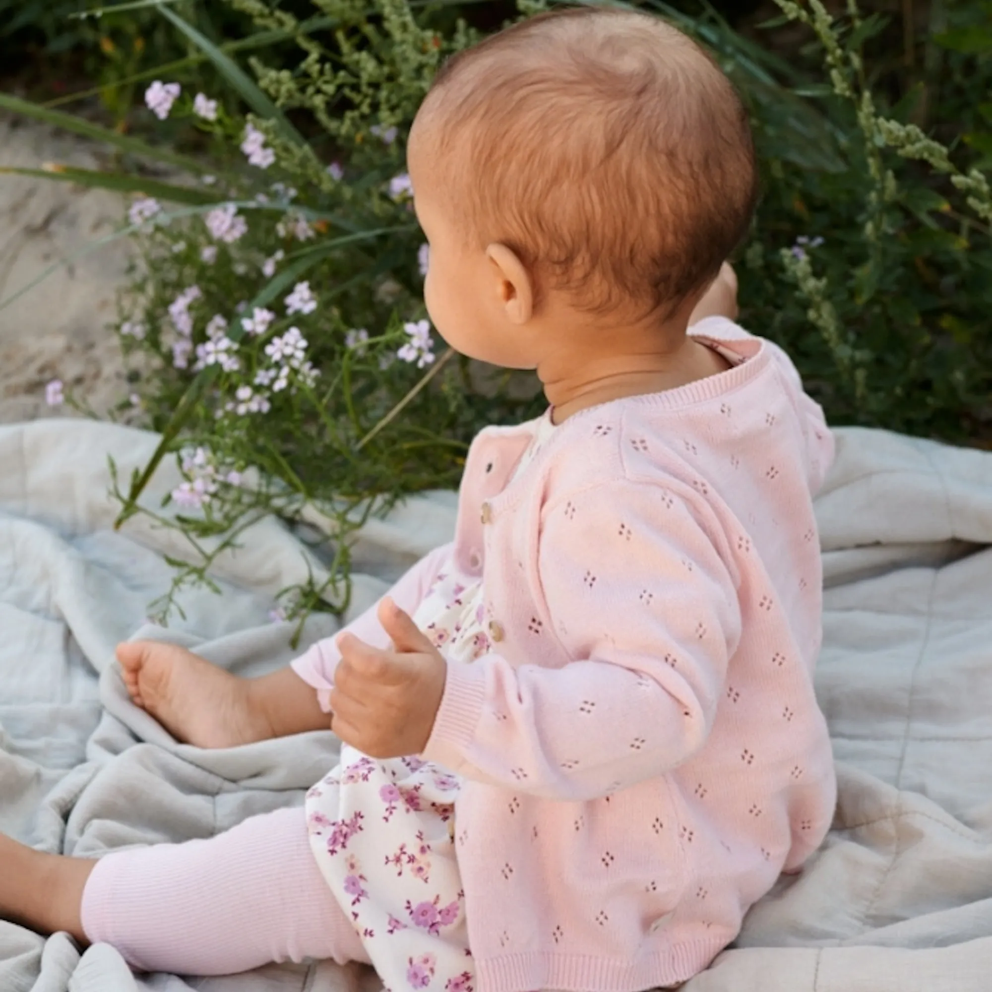 Knit Cardigan Maia | Baby - rose ballet