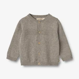 Knit Cardigan Sofus - warm grey melange