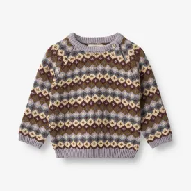 Knit Pullover Mimi Jacquard | Baby - multi lavender