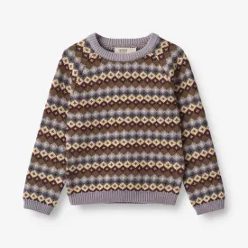 Knit Pullover Mimi Jacquard - multi lavender