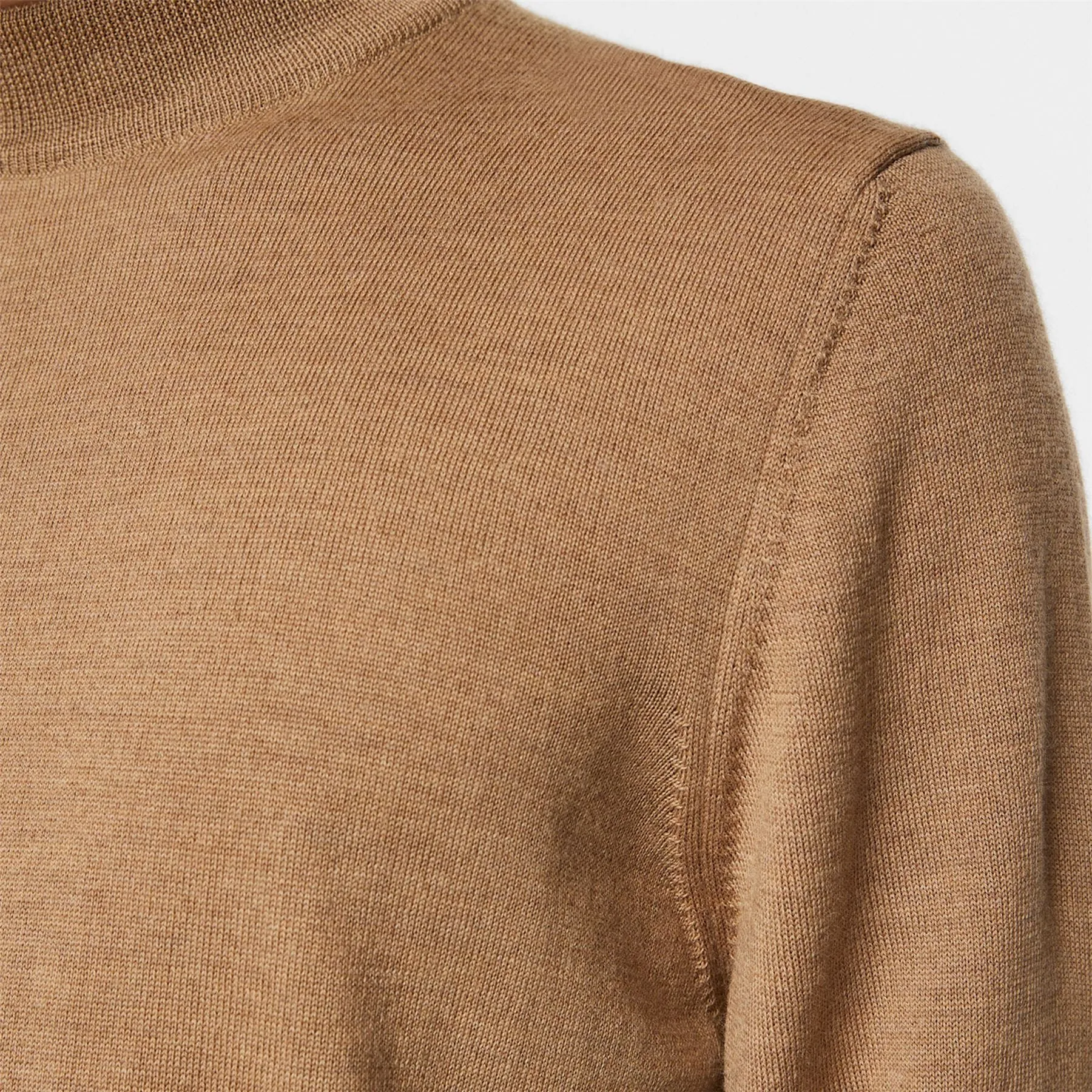 Korman Merino Turtle Neck Knit Tiger Brown Melange - AW24