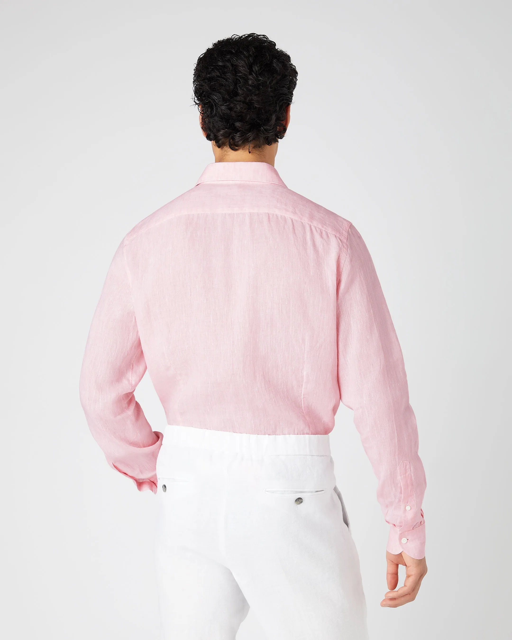 Men's Cannes Linen Shirt Pink