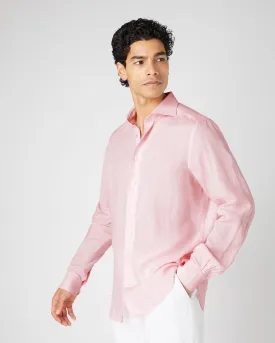 Men's Cannes Linen Shirt Pink