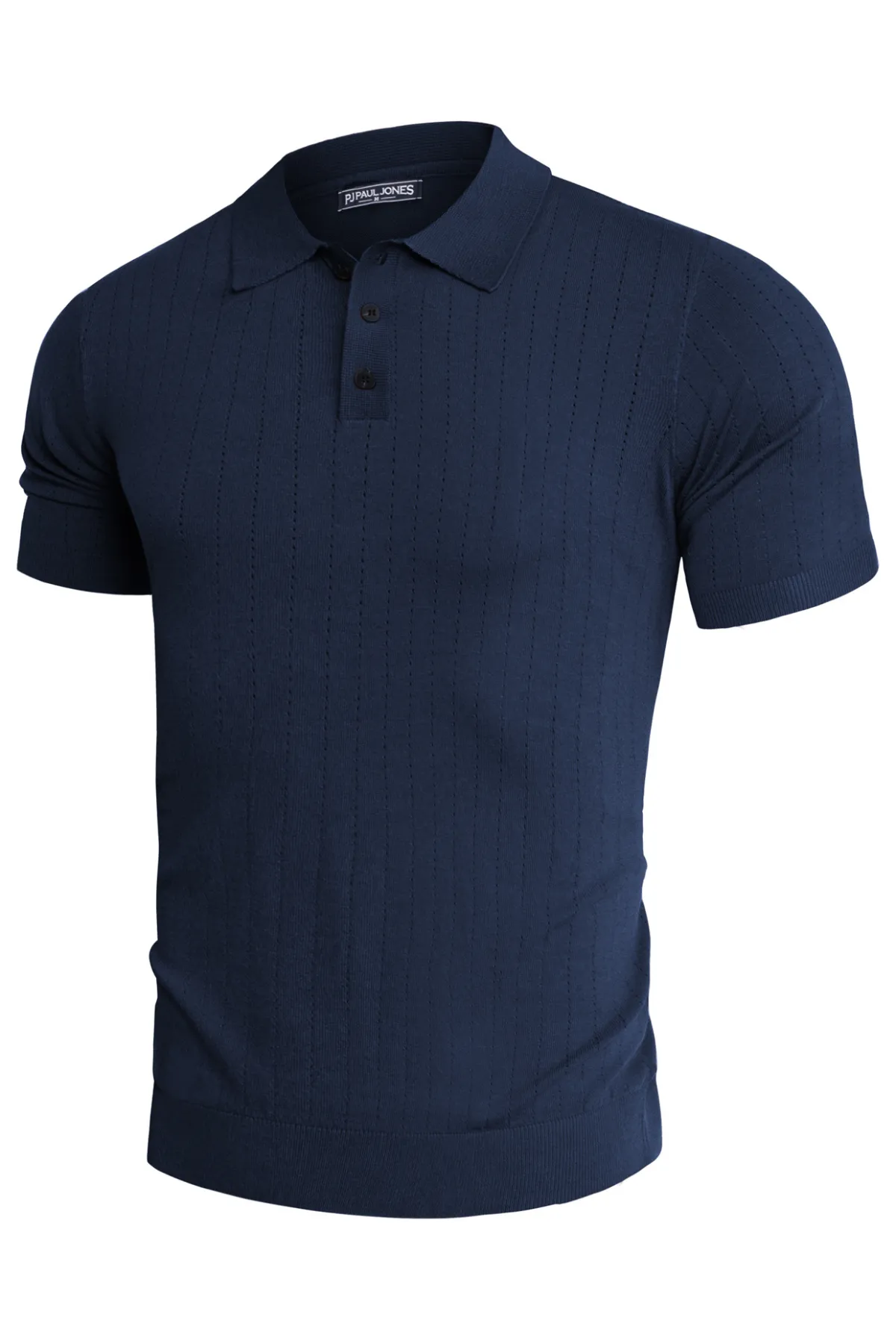 Men's Knit Polo Shirts Casual Short Sleeve Solid Button Down Pullover Polo T Shirts