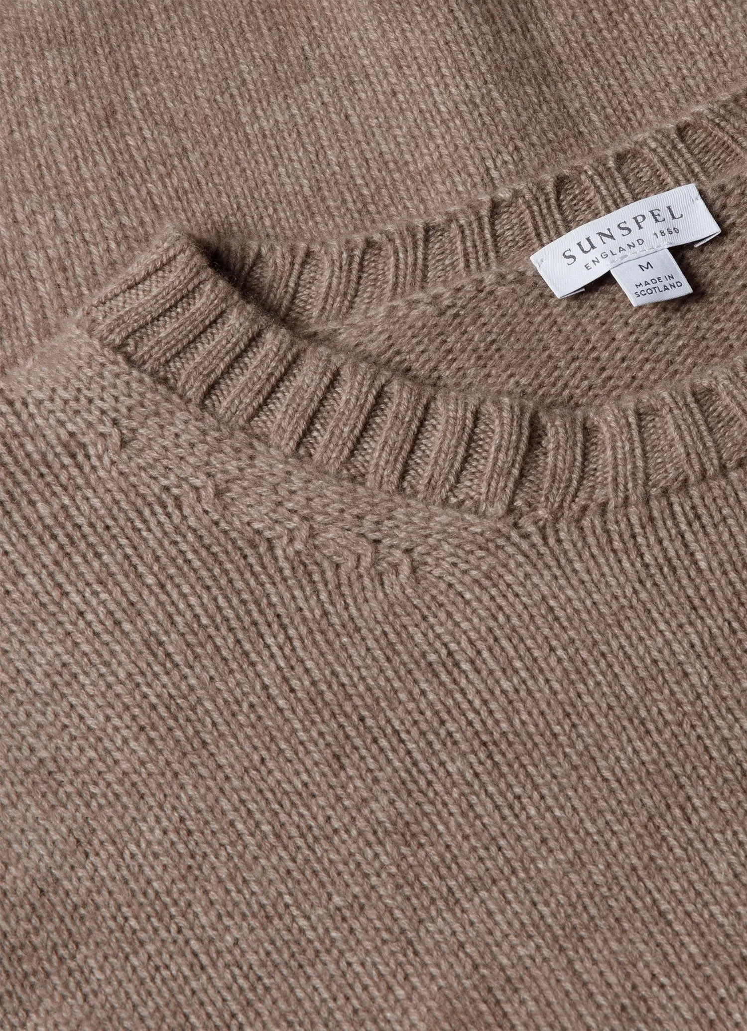 Men's Roxburgh Cashmere Jumper in Natural Brown