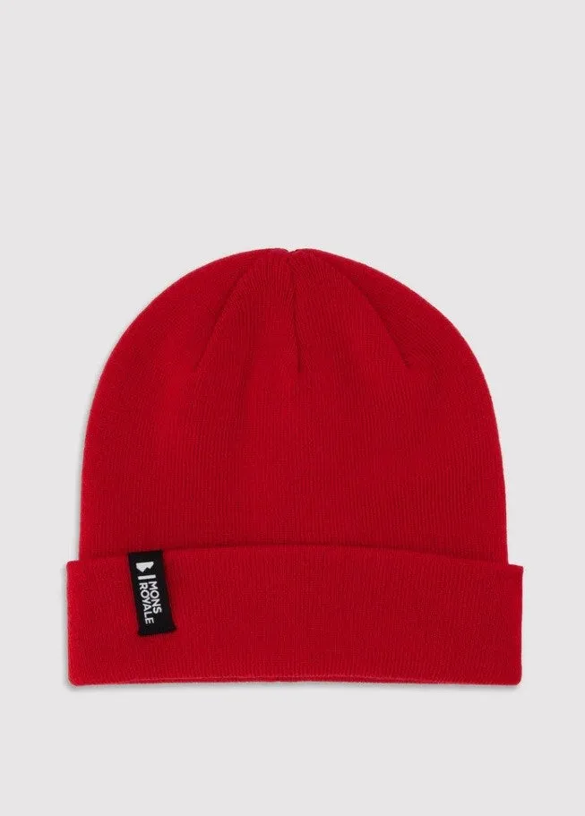 Mons Royale McCloud Beanie Retro Red